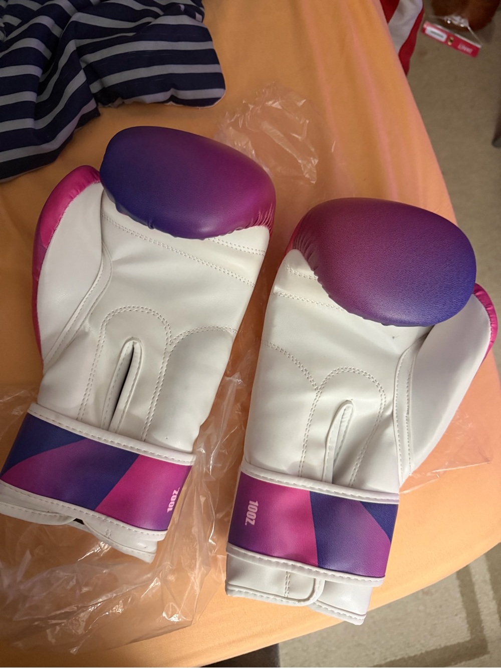 Women Gradient Pink & Purple Boxing Gloves - 100% Synthetic